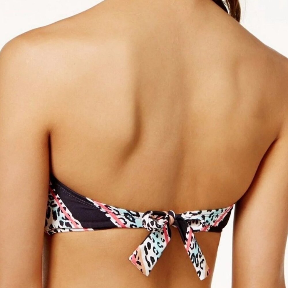 NEW Sundazed Black Push-up Underwire Bra Size 34D Bikini Top Swim Wear Tie Back - Picture 5 of 10